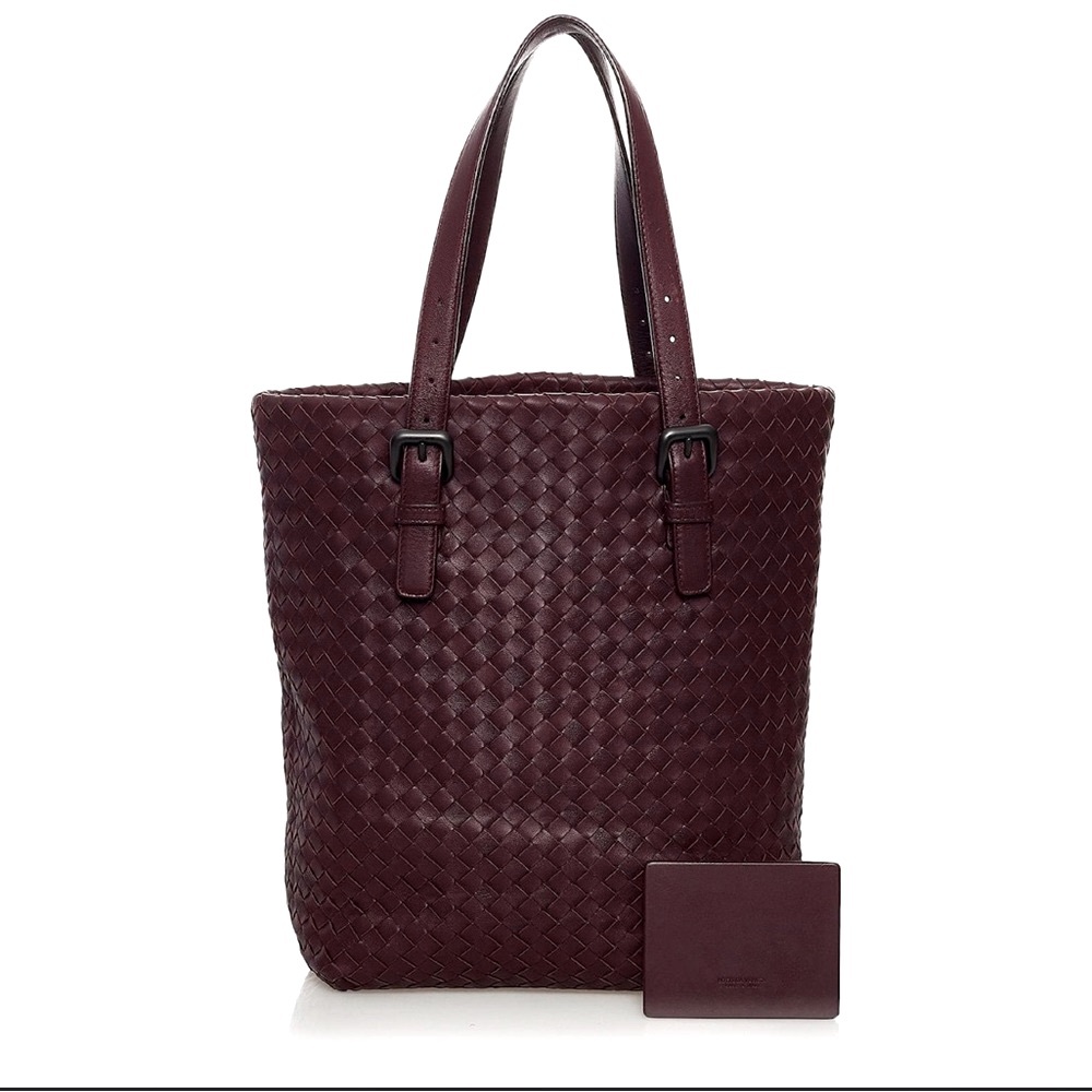 Bottega Veneta Brown Intrecciato Leather Tote Bag Dark brown